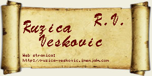Ružica Vesković vizit kartica